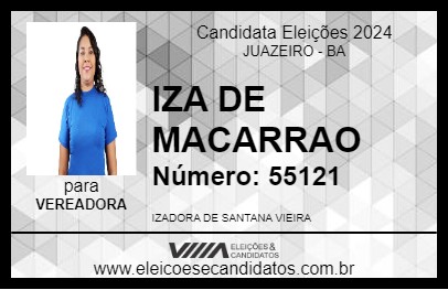 Candidato IZA DE MACARRAO 2024 - JUAZEIRO - Eleições