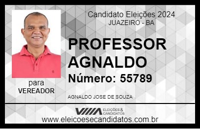 Candidato PROFESSOR AGNALDO 2024 - JUAZEIRO - Eleições