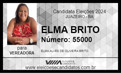 Candidato ELMA BRITO 2024 - JUAZEIRO - Eleições