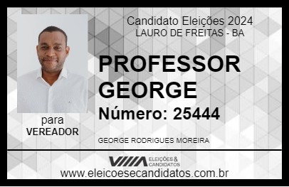 Candidato PROFESSOR GEORGE  2024 - LAURO DE FREITAS - Eleições