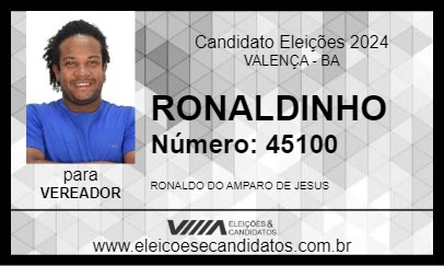 Candidato RONALDINHO 2024 - VALENÇA - Eleições