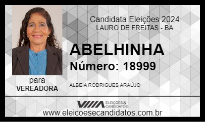 Candidato ABELHINHA 2024 - LAURO DE FREITAS - Eleições