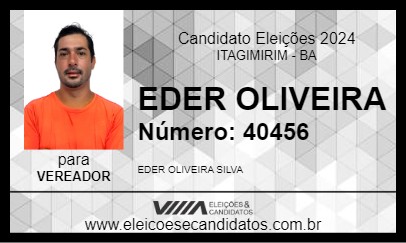 Candidato EDER OLIVEIRA 2024 - ITAGIMIRIM - Eleições