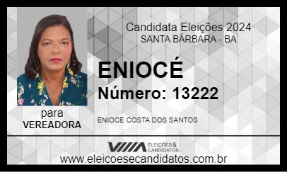 Candidato ENIOCÉ 2024 - SANTA BÁRBARA - Eleições