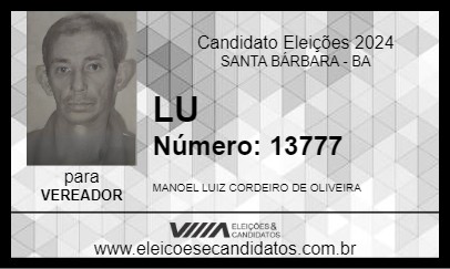 Candidato LU 2024 - SANTA BÁRBARA - Eleições