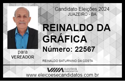 Candidato REINALDO DA GRÁFICA 2024 - JUAZEIRO - Eleições