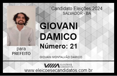 Candidato GIOVANI DAMICO 2024 - SALVADOR - Eleições