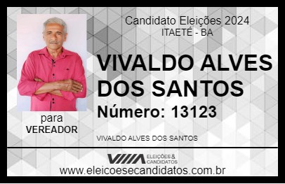 Candidato VIVI 2024 - ITAETÉ - Eleições