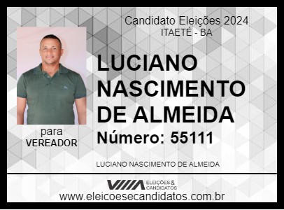 Candidato FAROFA ALMEIDA 2024 - ITAETÉ - Eleições