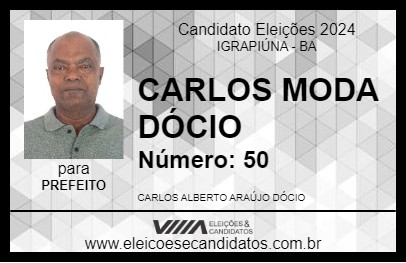 Candidato CARLOS MODA DÓCIO 2024 - IGRAPIÚNA - Eleições