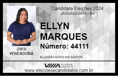 Candidato ELLYN MARQUES 2024 - JAGUAQUARA - Eleições