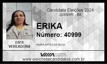 Candidato ERIKA  2024 - JUSSARI - Eleições