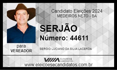 Candidato SERJÃO 2024 - MEDEIROS NETO - Eleições