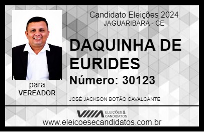 Candidato DAQUINHA DE EURIDES 2024 - JAGUARIBARA - Eleições