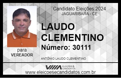 Candidato LAUDO CLEMENTINO 2024 - JAGUARIBARA - Eleições