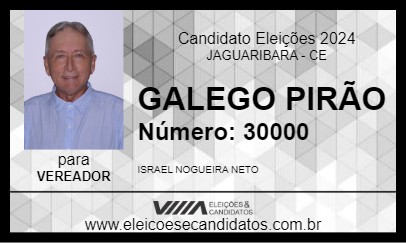 Candidato GALEGO PIRÃO 2024 - JAGUARIBARA - Eleições