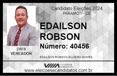 Candidato EDAILSON ROBSON 2024 - PARAMOTI - Eleições