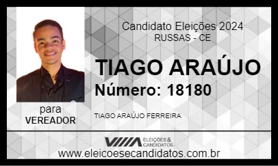 Candidato TIAGO ARAÚJO 2024 - RUSSAS - Eleições