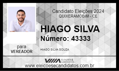 Candidato HIAGO SILVA 2024 - QUIXERAMOBIM - Eleições