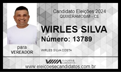 Candidato WIRLES SILVA 2024 - QUIXERAMOBIM - Eleições