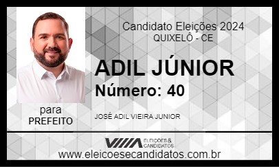 Candidato ADIL JÚNIOR 2024 - QUIXELÔ - Eleições