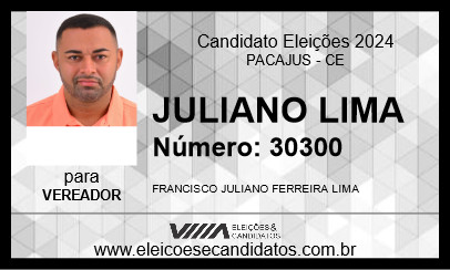 Candidato JULIANO LIMA 2024 - PACAJUS - Eleições