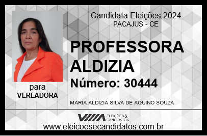 Candidato PROFESSORA ALDIZIA 2024 - PACAJUS - Eleições