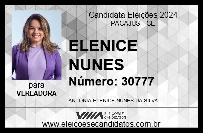 Candidato ELENICE NUNES 2024 - PACAJUS - Eleições