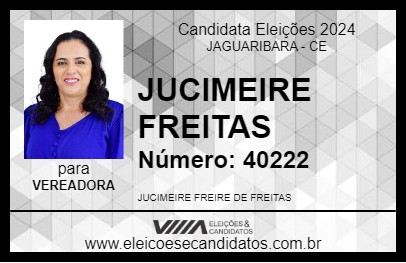 Candidato JUCIMEIRE FREITAS 2024 - JAGUARIBARA - Eleições