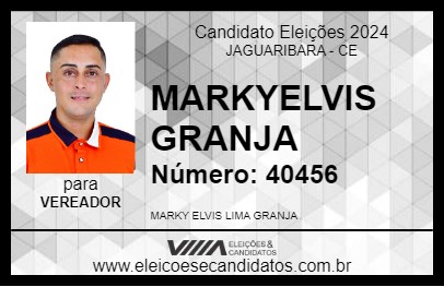 Candidato MARKYELVIS GRANJA 2024 - JAGUARIBARA - Eleições