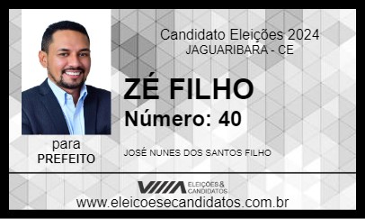 Candidato ZÉ FILHO 2024 - JAGUARIBARA - Eleições