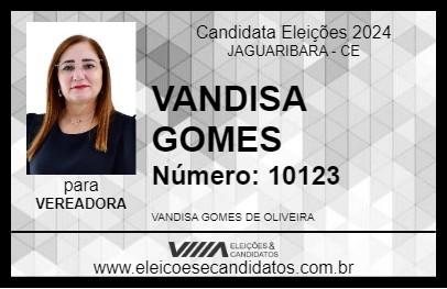 Candidato VANDISA GOMES 2024 - JAGUARIBARA - Eleições