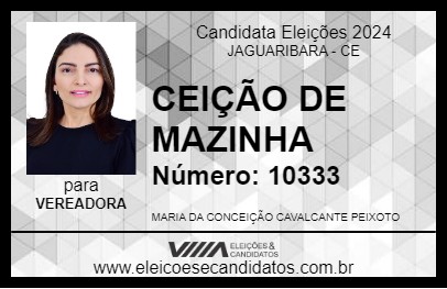 Candidato CEIÇÃO DE MAZINHA 2024 - JAGUARIBARA - Eleições