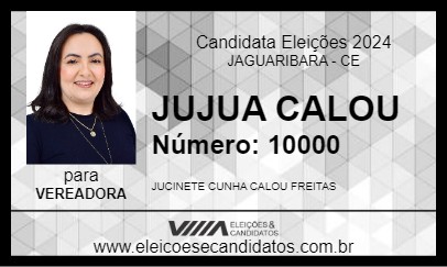 Candidato JUJUA CALOU 2024 - JAGUARIBARA - Eleições