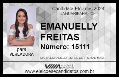 Candidato EMANUELLY FREITAS 2024 - JAGUARIBARA - Eleições