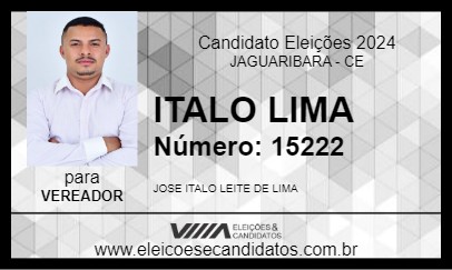 Candidato ITALO LIMA 2024 - JAGUARIBARA - Eleições