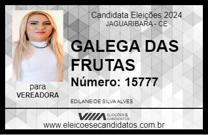 Candidato GALEGA DAS VERDURAS 2024 - JAGUARIBARA - Eleições