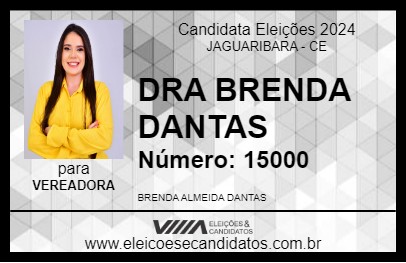 Candidato DRA BRENDA DANTAS 2024 - JAGUARIBARA - Eleições