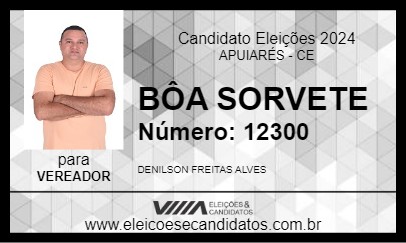 Candidato BÔA SORVETE 2024 - APUIARÉS - Eleições