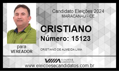 Candidato CRISTIANO 2024 - MARACANAÚ - Eleições