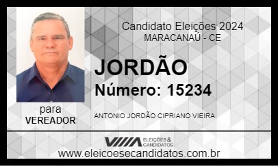 Candidato JORDÃO 2024 - MARACANAÚ - Eleições