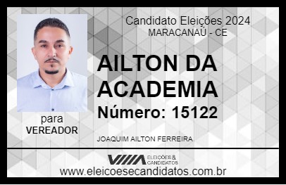 Candidato AILTON DA ACADEMIA 2024 - MARACANAÚ - Eleições