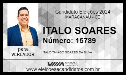 Candidato ITALO SOARES 2024 - MARACANAÚ - Eleições