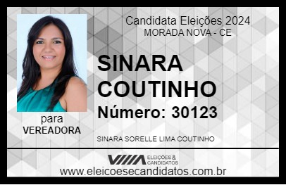 Candidato SINARA COUTINHO 2024 - MORADA NOVA - Eleições