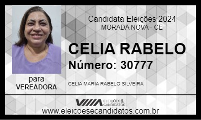 Candidato CELIA RABELO 2024 - MORADA NOVA - Eleições