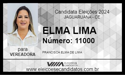 Candidato ELMA LIMA 2024 - JAGUARUANA - Eleições