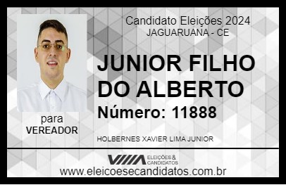 Candidato JUNIOR FILHO DO ALBERTO 2024 - JAGUARUANA - Eleições