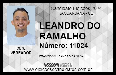 Candidato LEANDRO DO RAMALHO 2024 - JAGUARUANA - Eleições