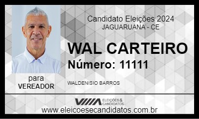 Candidato WAL CARTEIRO 2024 - JAGUARUANA - Eleições