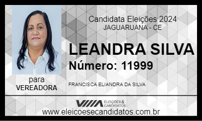 Candidato LEANDRA SILVA 2024 - JAGUARUANA - Eleições